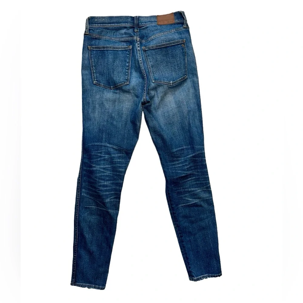 Madewell Blue Denim 9” High Riser Distressed Skinny Jeans Size 29 - Picture 2 of 7